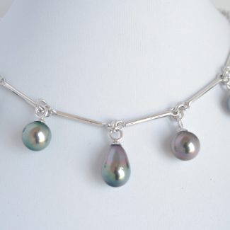 Collier Chaînette - 5 perles de Tahiti
